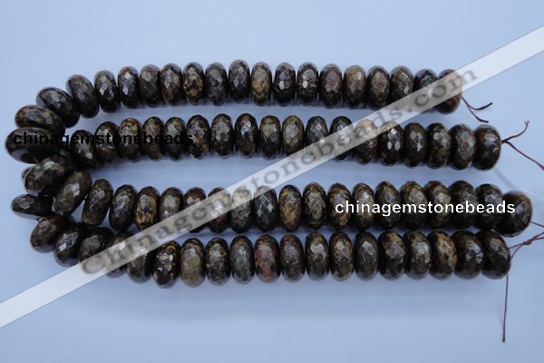 CBZ68 15.5 inches 10*20mm faceted rondelle bronzite gemstone beads