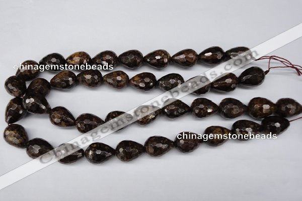CBZ90 15.5 inches 15*20mm faceted teardrop bronzite gemstone beads