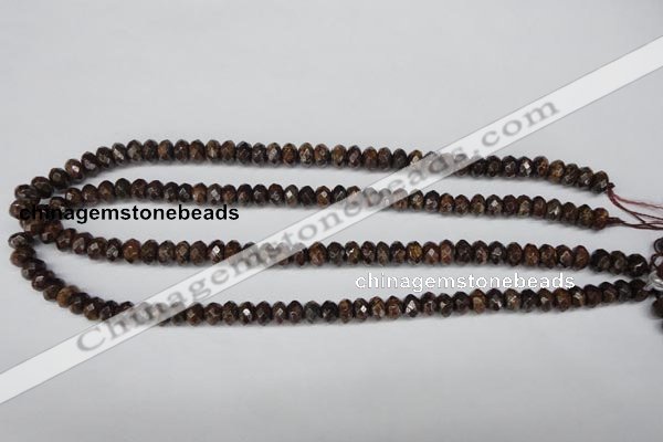 CBZ91 15.5 inches 5*8mm faceted rondelle bronzite gemstone beads