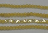 CCA01 15.5 inches 3mm round yellow calcite gemstone beads wholesale