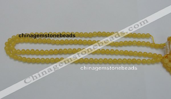 CCA03 15.5 inches 6mm round yellow calcite gemstone beads wholesale
