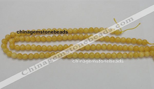 CCA04 15.5 inches 8mm round yellow calcite gemstone beads wholesale