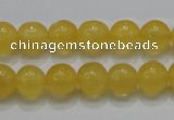 CCA05 15.5 inches 10mm round yellow calcite gemstone beads wholesale