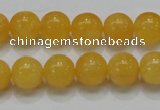 CCA06 15.5 inches 12mm round yellow calcite gemstone beads wholesale