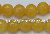 CCA07 15.5 inches 14mm round yellow calcite gemstone beads wholesale