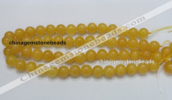 CCA07 15.5 inches 14mm round yellow calcite gemstone beads wholesale