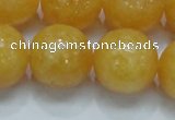 CCA08 15.5 inches 20mm round yellow calcite gemstone beads wholesale