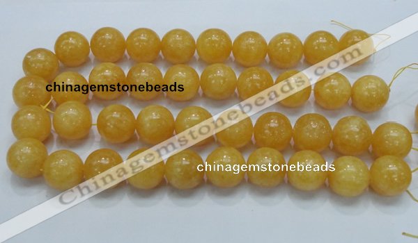 CCA08 15.5 inches 20mm round yellow calcite gemstone beads wholesale