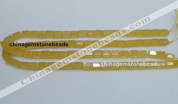 CCA10 15.5 inches 6*10mm cuboid yellow calcite gemstone beads