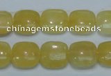 CCA12 15.5 inches 16*16mm square yellow calcite gemstone beads