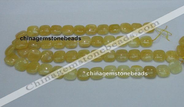 CCA12 15.5 inches 16*16mm square yellow calcite gemstone beads