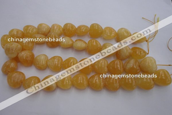 CCA25 15.5 inches 20*20mm heart calcite gemstone beads wholesale