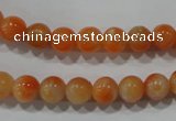 CCA302 15.5 inches 8mm round orange calcite gemstone beads wholesale