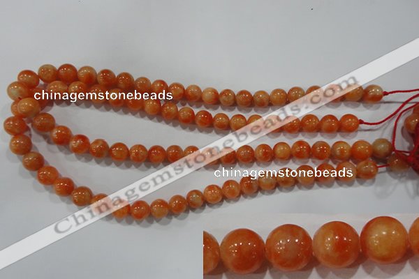 CCA303 15.5 inches 10mm round orange calcite gemstone beads wholesale