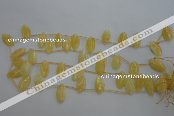 CCA31 Top-drilled 10*20mm marquise calcite gemstone beads wholesale