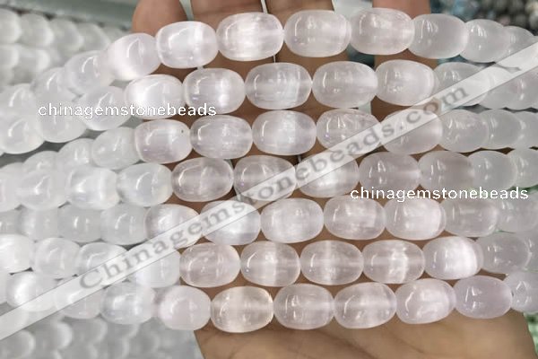 CCA370 15.5 inches 10*14mm rice white calcite gemstone beads