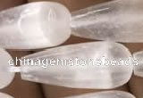 CCA375 15.5 inches 8*20mm teardrop white calcite gemstone beads