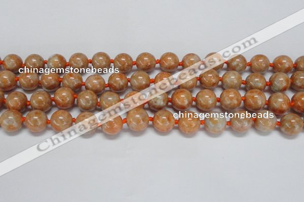 CCA454 15.5 inches 12mm round orange calcite gemstone beads