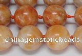 CCA455 15.5 inches 14mm round orange calcite gemstone beads