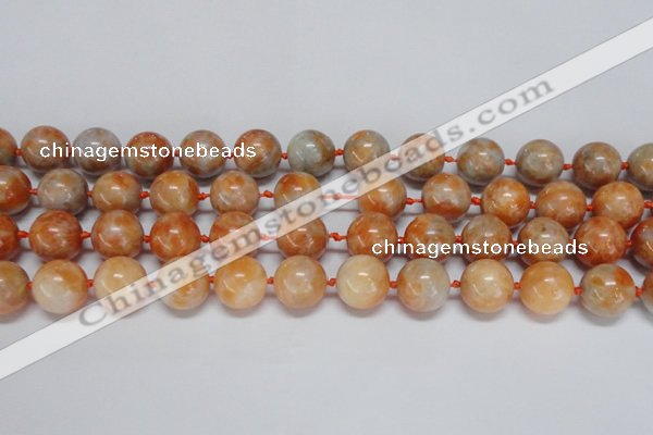 CCA455 15.5 inches 14mm round orange calcite gemstone beads