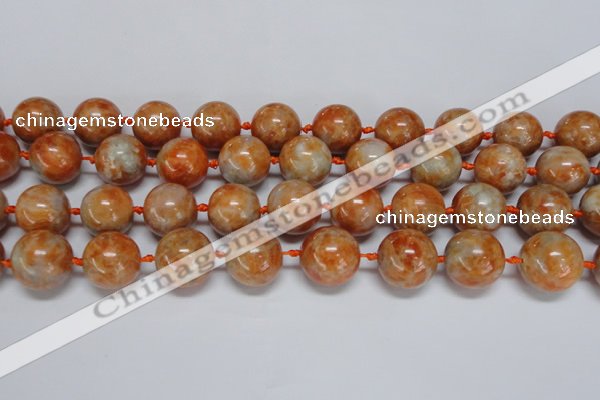 CCA456 15.5 inches 16mm round orange calcite gemstone beads