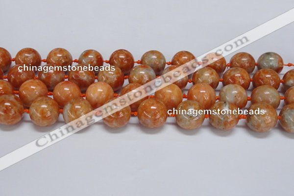 CCA457 15.5 inches 18mm round orange calcite gemstone beads