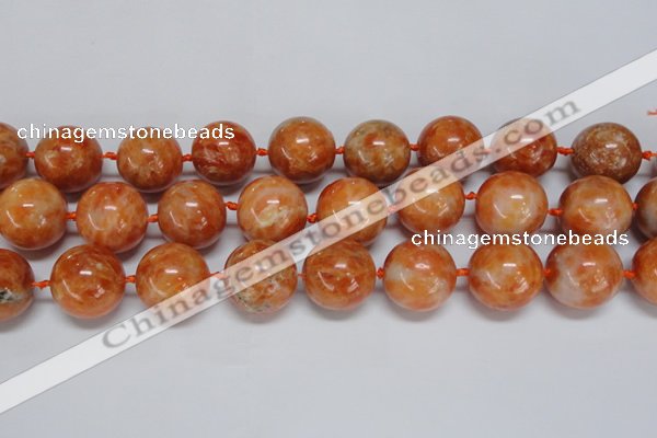 CCA458 15.5 inches 20mm round orange calcite gemstone beads