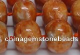 CCA461 15.5 inches 15*20mm rondelle orange calcite gemstone beads