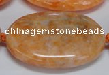 CCA489 15.5 inches 30*40mm oval orange calcite gemstone beads