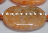 CCA489 15.5 inches 30*40mm oval orange calcite gemstone beads