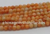 CCA50 15.5 inches 4mm round orange calcite gemstone beads wholesale