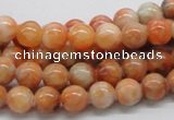 CCA51 15.5 inches 8mm round orange calcite gemstone beads wholesale