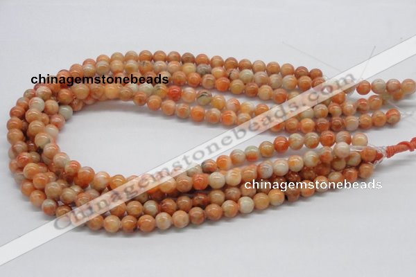 CCA51 15.5 inches 8mm round orange calcite gemstone beads wholesale