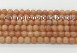 CCA514 15.5 inches 6mm round peach calcite gemstone beads