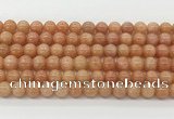 CCA515 15.5 inches 8mm round peach calcite gemstone beads