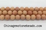 CCA518 15.5 inches 14mm round peach calcite gemstone beads wholesale