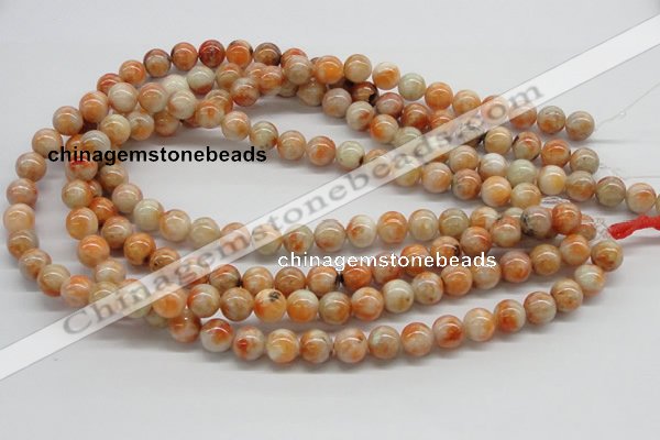 CCA52 15.5 inches 10mm round orange calcite gemstone beads wholesale