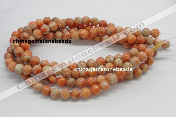 CCA53 15.5 inches 12mm round orange calcite gemstone beads wholesale