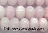 CCA535 15 inches 6*8mm rondelle pink calcite beads