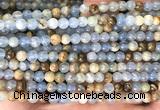 CCA560 15 inches 4mm round blue calcite beads wholesale