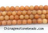 CCA573 15 inches 12mm round peach calcite gemstone beads