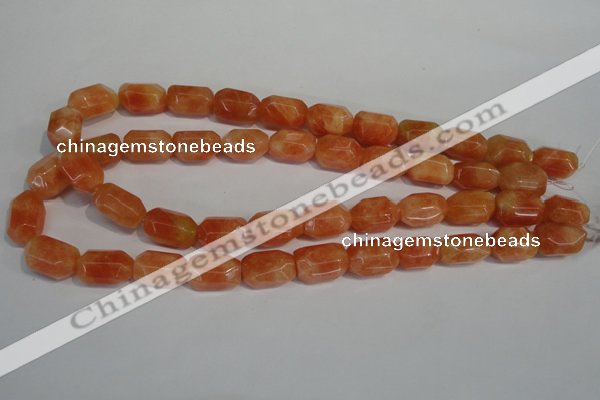 CCA76 15.5 inches 13*18mm faceted nuggets orange calcite gemstone beads