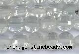 CCB1130 15 inches 4mm faceted coin gemstone beads