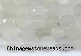 CCB1131 15 inches 4mm faceted coin white moonstone beads