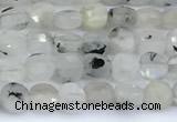 CCB1132 15 inches 4mm faceted coin white moonstone beads