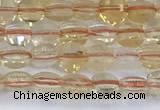 CCB1139 15 inches 4mm faceted coin citrine beads