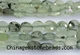 CCB1141 15 inches 4mm faceted coin prehnite beads