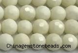 CCB1210 15 inches 6mm faceted round ivory jasper beads