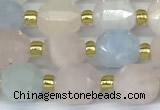 CCB1244 15 inches 7*8mm faceted morganite gemstone beads