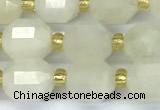 CCB1246 15 inches 7*8mm faceted white moonstone beads